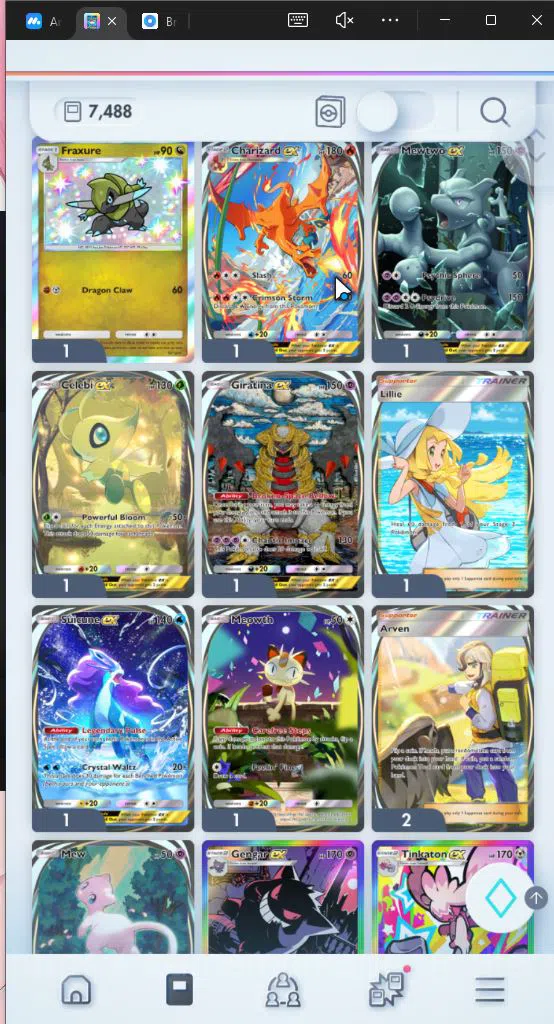 Pokémon TCG Pocket Accounts EN 7.4K Card|121+ EX|2Crown(Lunala,MetalC Barier)4 image 20
