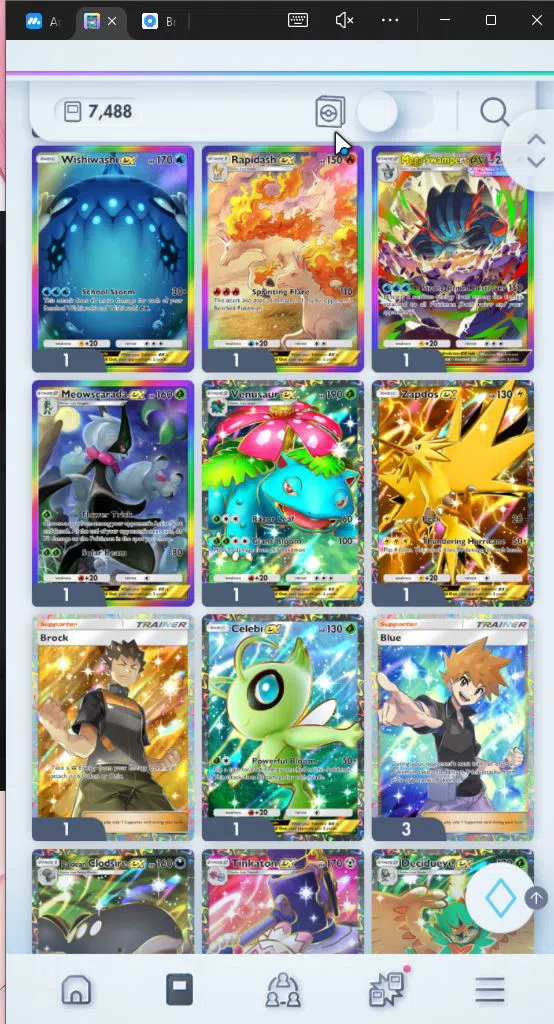 Pokémon TCG Pocket Accounts EN 7.4K Card|121+ EX|2Crown(Lunala,MetalC Barier)4 image 7