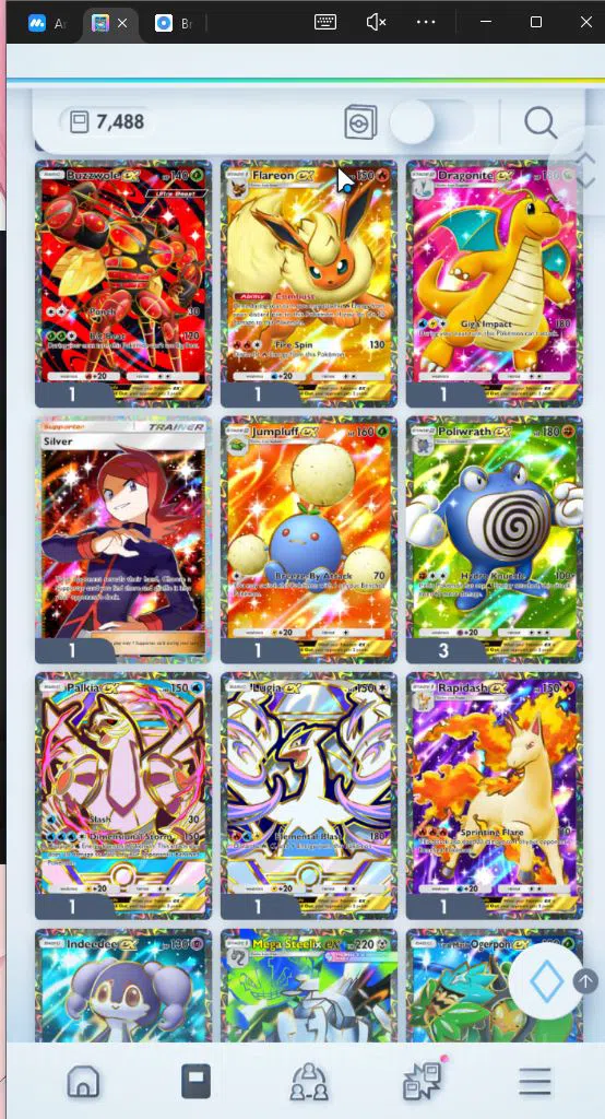 Pokémon TCG Pocket Accounts EN 7.4K Card|121+ EX|2Crown(Lunala,MetalC Barier)4 image 8