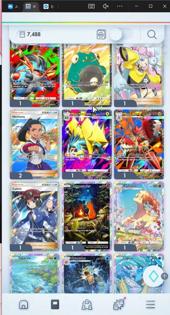 Pokémon TCG Pocket Accounts EN 7.4K Card|121+ EX|2Crown(Lunala,MetalC Barier)4 image 9