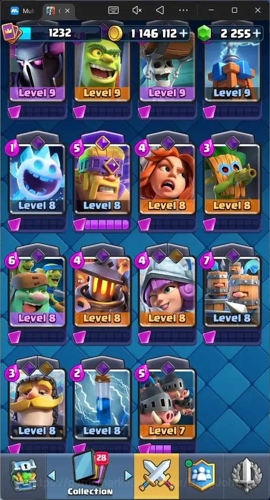 Clash Royale Accounts Global |CL 1232|KTL 13|Trophy 9269 |119 Cards|6 Ch image 10