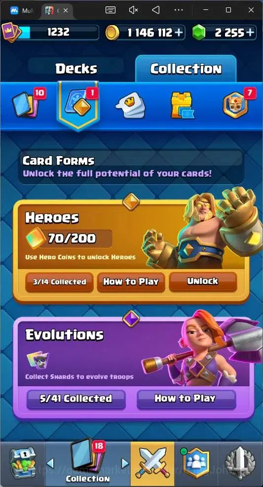 Clash Royale Accounts Global |CL 1232|KTL 13|Trophy 9269 |119 Cards|6 Ch image 13