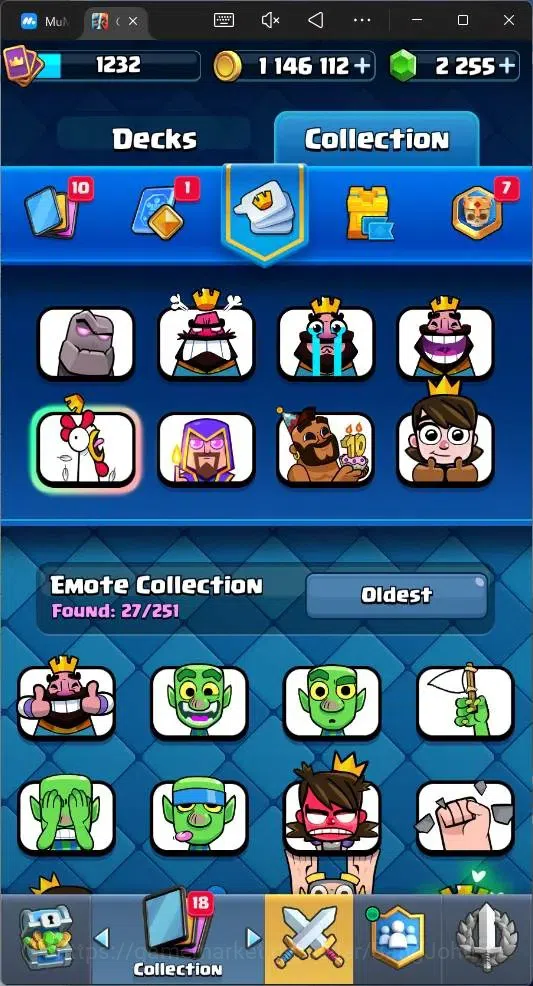 Clash Royale Accounts Global |CL 1232|KTL 13|Trophy 9269 |119 Cards|6 Ch image 15