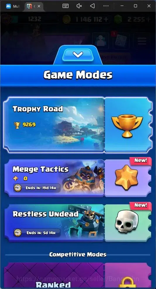 Clash Royale Accounts Global |CL 1232|KTL 13|Trophy 9269 |119 Cards|6 Ch image 2