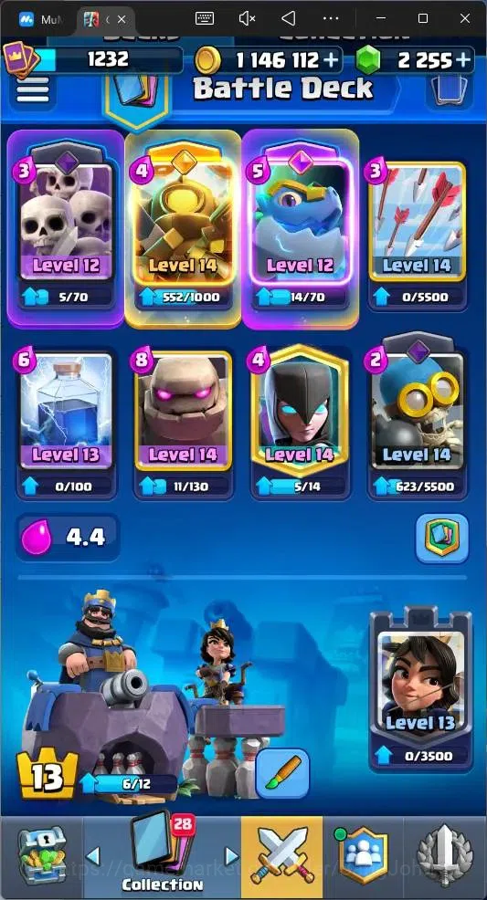 Clash Royale Accounts Global |CL 1232|KTL 13|Trophy 9269 |119 Cards|6 Ch image 6