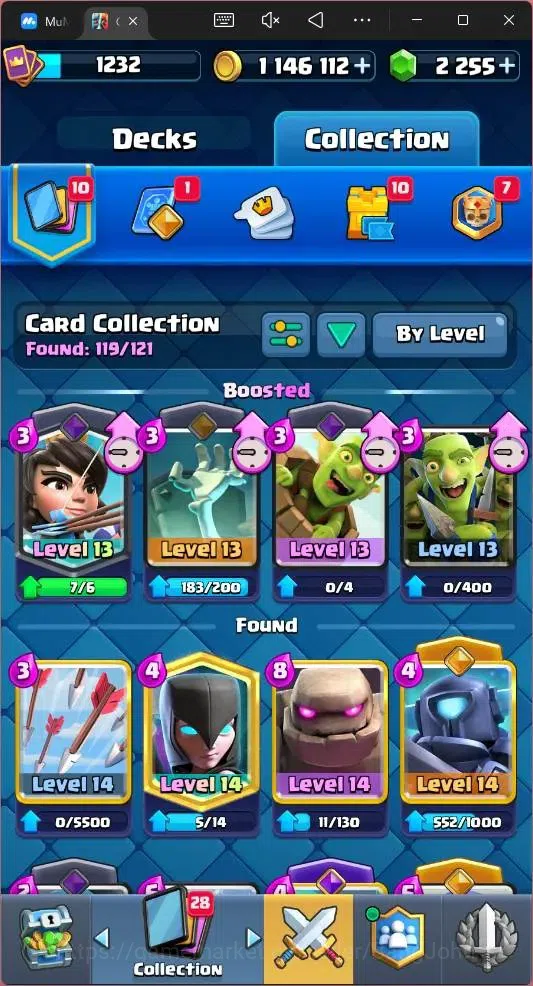 Clash Royale Accounts Global |CL 1232|KTL 13|Trophy 9269 |119 Cards|6 Ch image 7