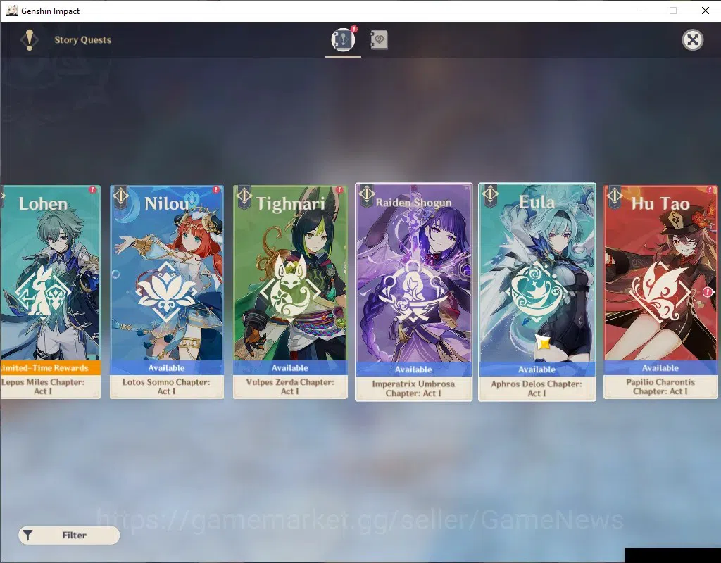 Genshin Impact Accounts ASIA|AR 50|BD Unset|3 Limited + 3 (*5Standart)|[Ne image 13