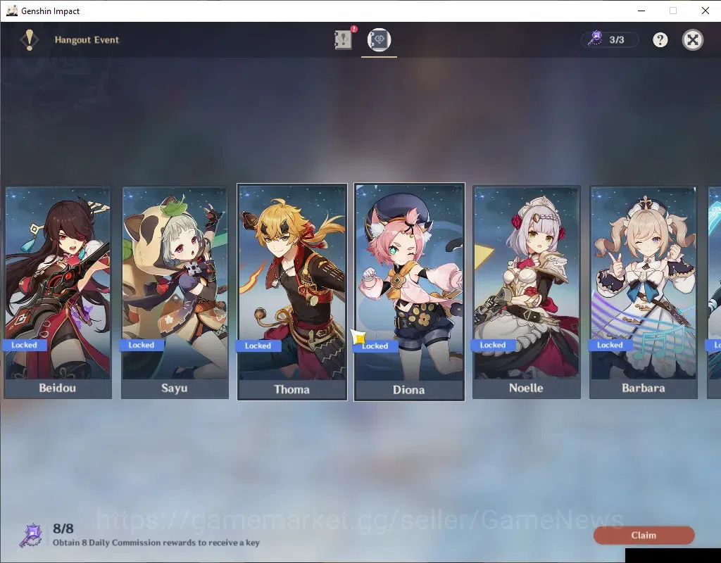 Genshin Impact Accounts ASIA|AR 50|BD Unset|3 Limited + 3 (*5Standart)|[Ne image 15