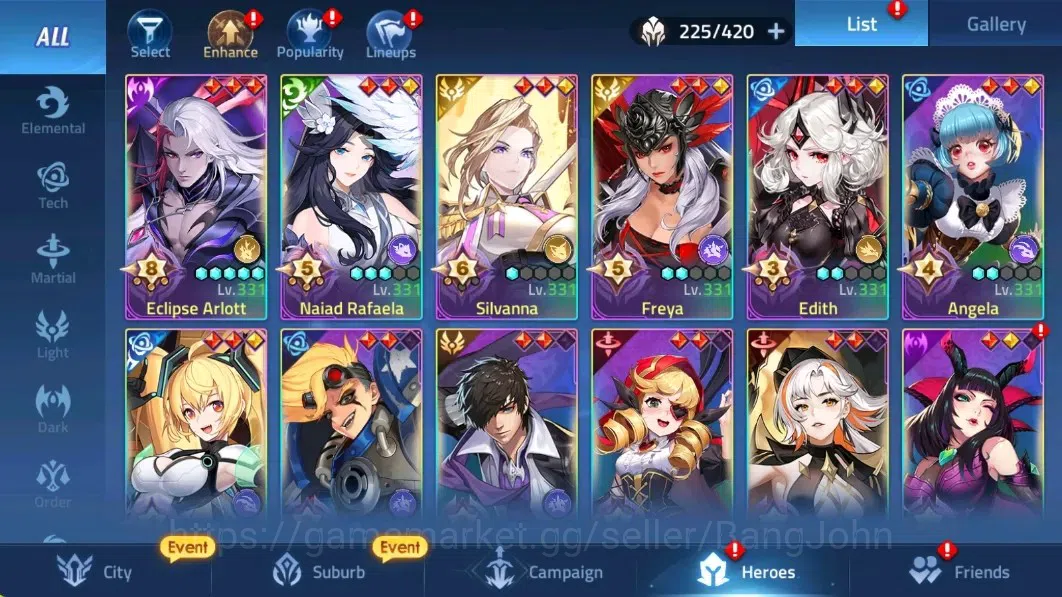 Mobile Legends: Adventure Accounts Global |LV 166|81996k Power |VIP 9|Camp 55-29 |Her image 3