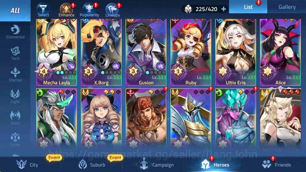 Mobile Legends: Adventure Accounts Global |LV 166|81996k Power |VIP 9|Camp 55-29 |Her image 4