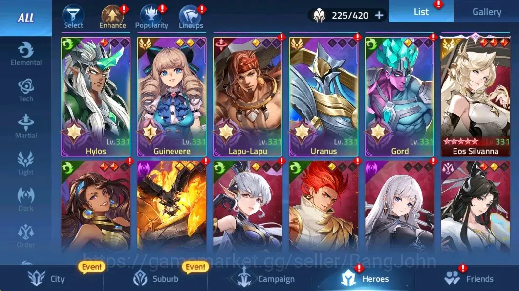 Mobile Legends: Adventure Accounts Global |LV 166|81996k Power |VIP 9|Camp 55-29 |Her image 5