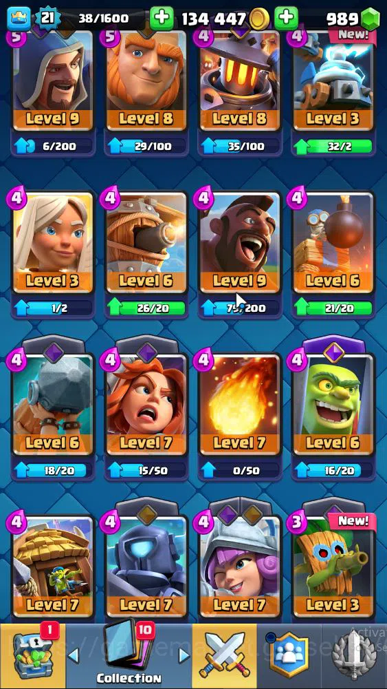 Clash Royale Accounts Lv 21|Trophy 3170|KTL 8|Limited Skin|Card 64| 3 EV image 13