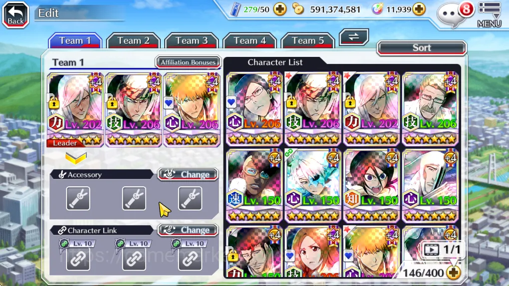 Bleach: Brave Souls Accounts [GLOBAL] 11K Orbs | Fresh Story | TYBW25 Renji+Jus image 3