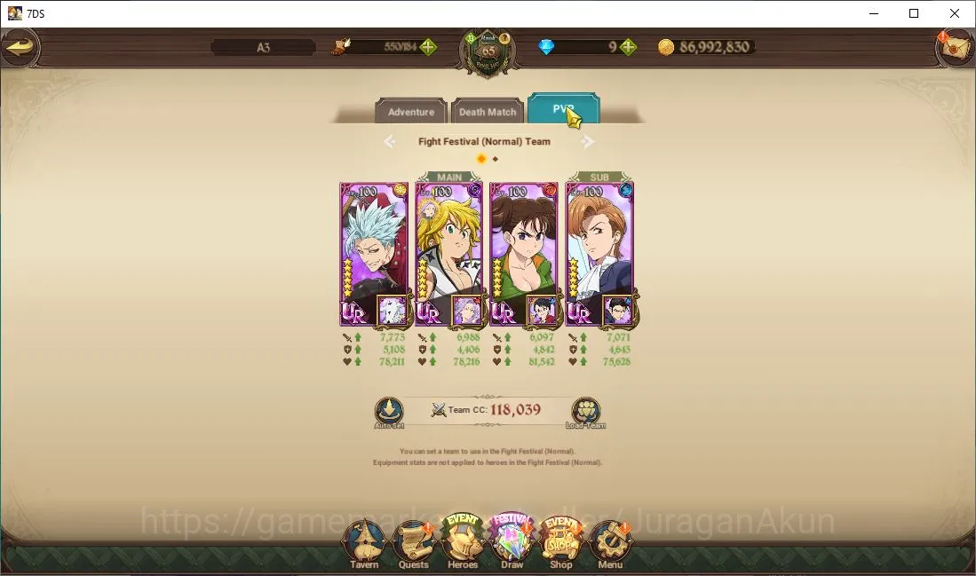 The Seven Deadly Sins: Grand Cross Accounts Starter GLOBAL|1M CC| Starter | 4UR | Fate Skuld,Mael,Sabunak,Arthur |Code 2