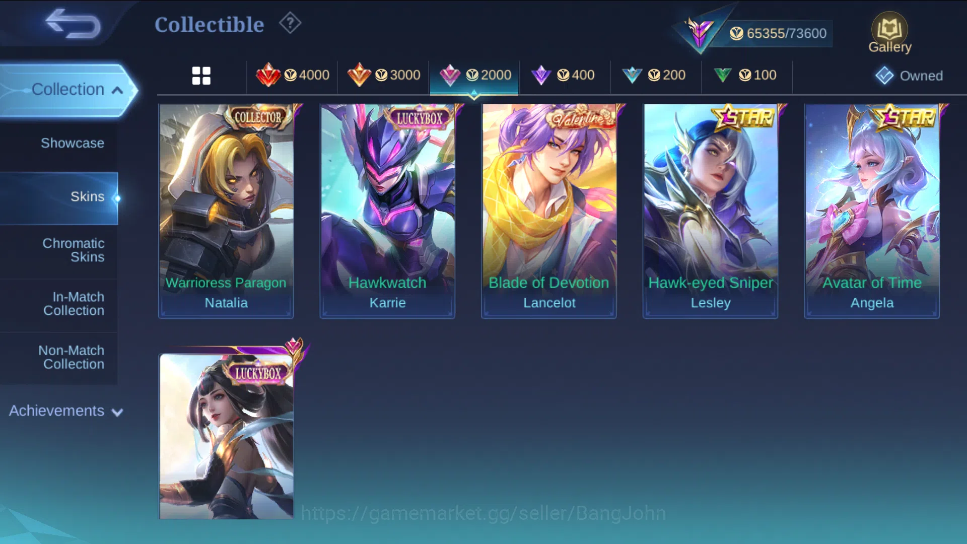 Mobile Legends: Bang Bang Accounts hero 131 | skin 275|Recal tas biru & merah|valenti image 10