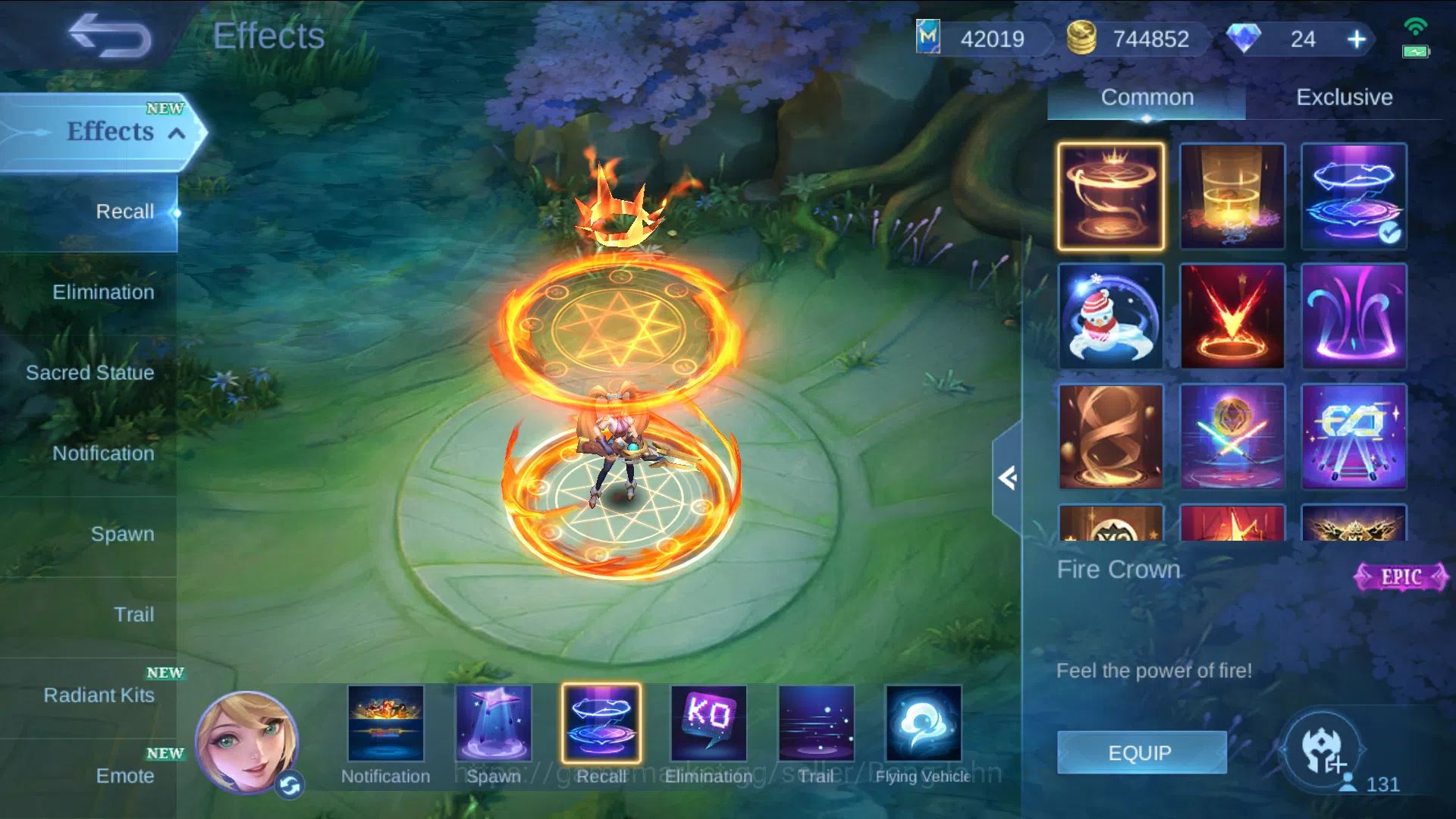 Mobile Legends: Bang Bang Accounts hero 131 | skin 275|Recal tas biru & merah|valenti image 13