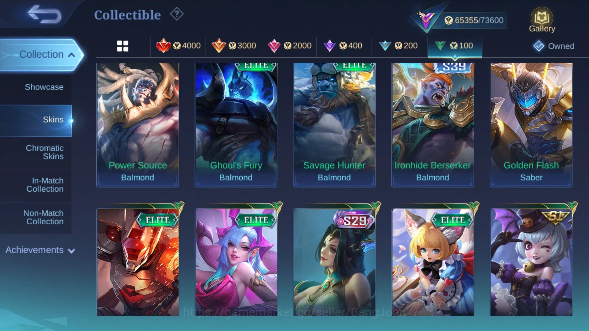 Mobile Legends: Bang Bang Accounts hero 131 | skin 275|Recal tas biru & merah|valenti image 2