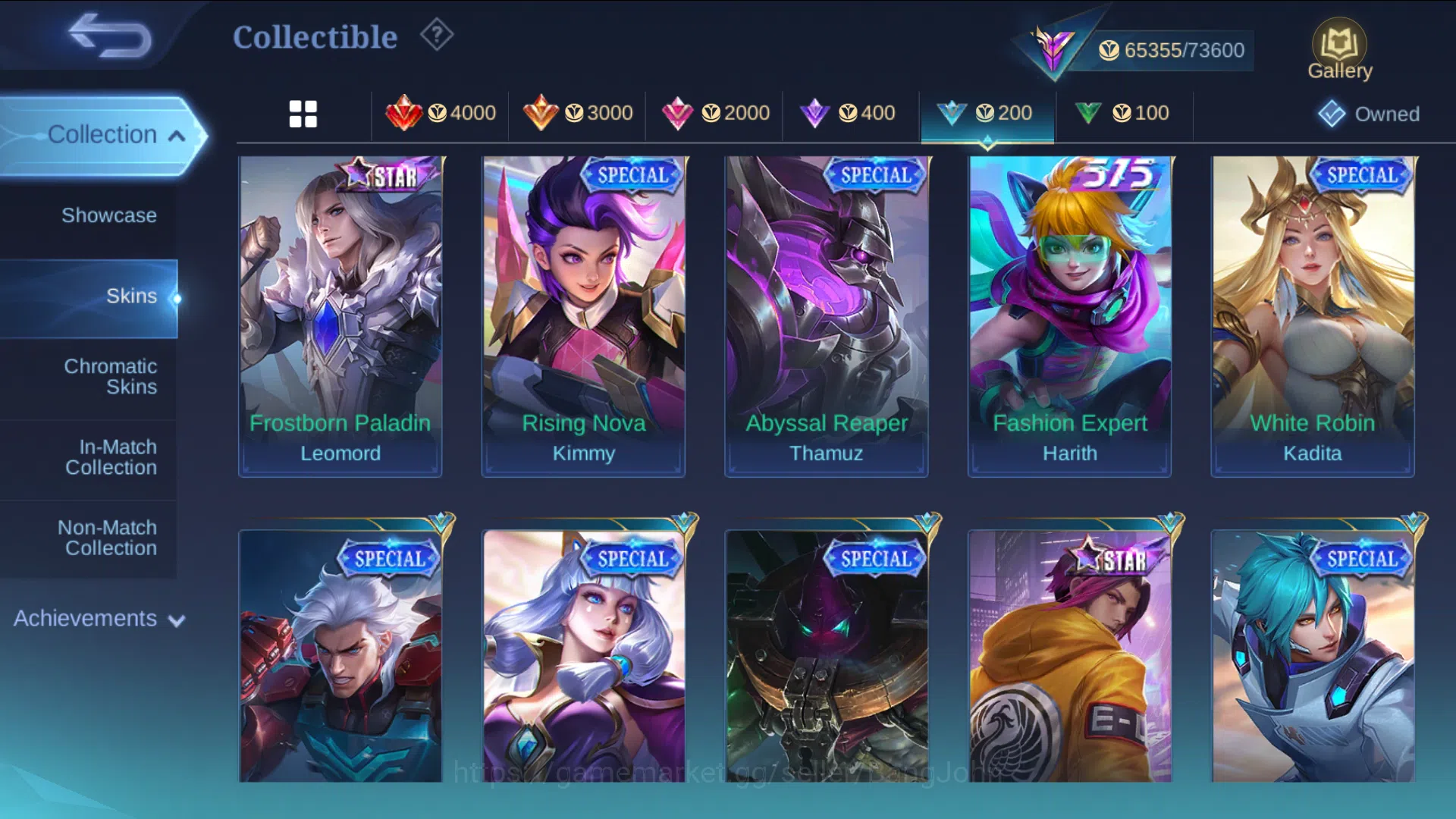 Mobile Legends: Bang Bang Accounts hero 131 | skin 275|Recal tas biru & merah|valenti image 3