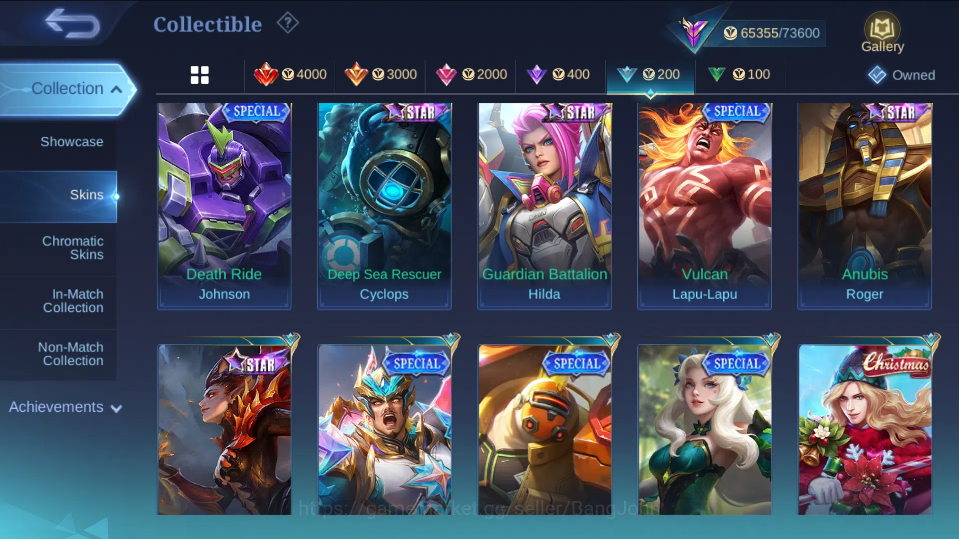 Mobile Legends: Bang Bang Accounts hero 131 | skin 275|Recal tas biru & merah|valenti image 4