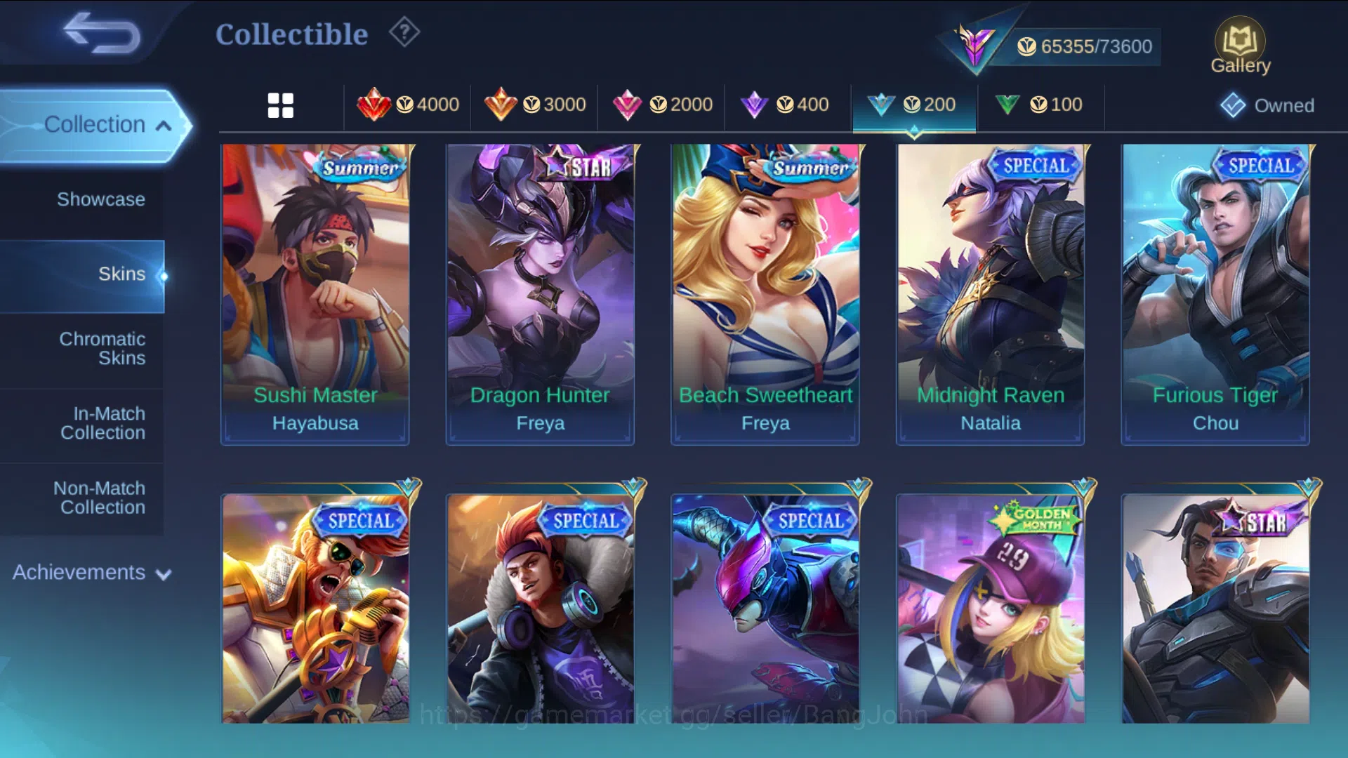 Mobile Legends: Bang Bang Accounts hero 131 | skin 275|Recal tas biru & merah|valenti image 5