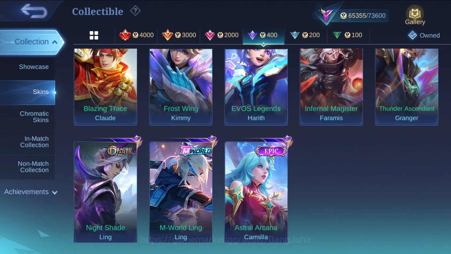 Mobile Legends: Bang Bang Accounts hero 131 | skin 275|Recal tas biru & merah|valenti image 7