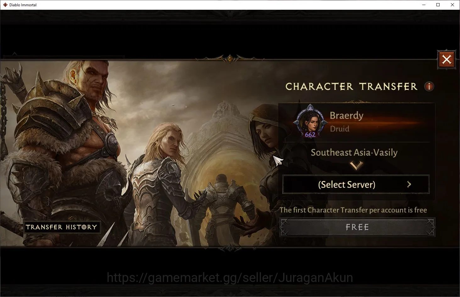 Diablo Immortal Accounts Mid-Tier SEA - Vasily | Lv60 (662) Druid | 37K CR | Reso 390 | Inferno I | Paragon Meledictor