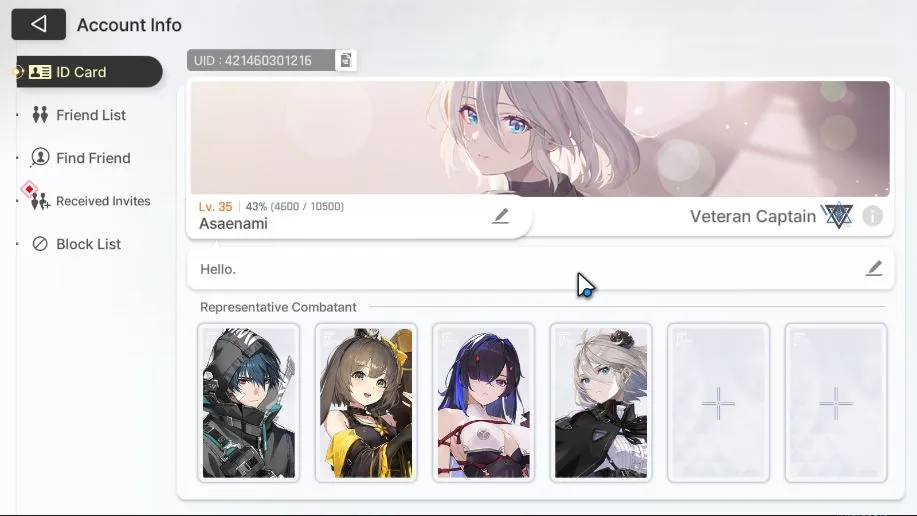 Chaos Zero Nightmare Accounts Global | LV 35 | 4 SSR [Chizuru,Veronica,Renoa,LukeM1,etc]+ 9 SR | 9,8k Crystals | Log Stove 2