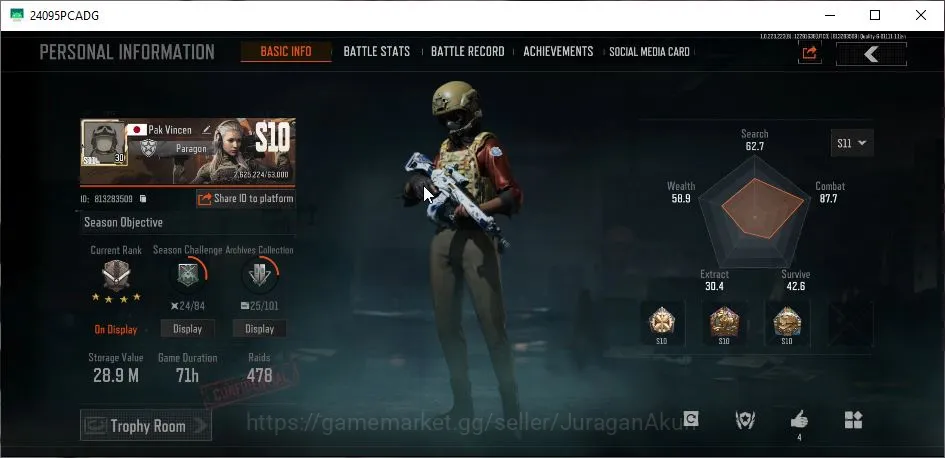 Arena Breakout Mid-Tier [MOBILE] Lv30|SV 28M|CV 10M|Ready Raid Mid Account image 1