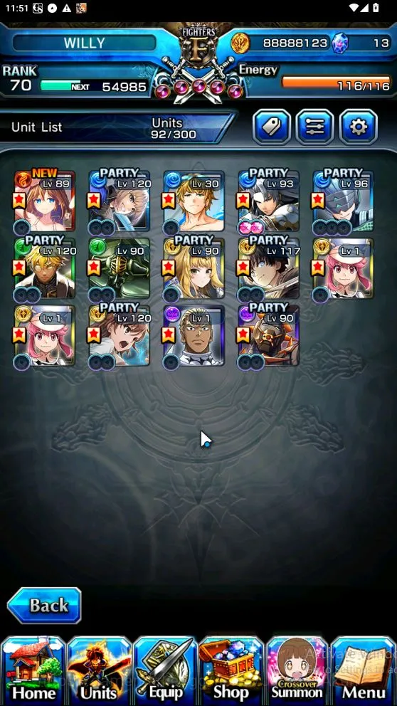 Grand Summoners Accounts Mid-Game Global|Rank 70|14 Ascend[InumutaTW,JayTW,RoyTW,LM IsliidTW,MikotoTW,WH 2
