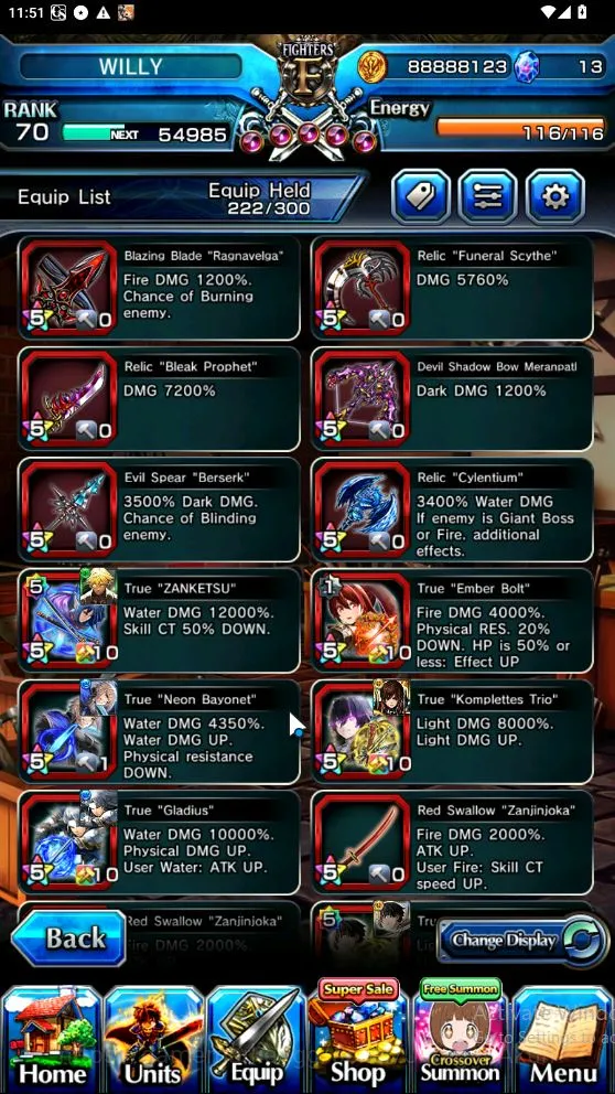 Grand Summoners Accounts Mid-Game Global|Rank 70|14 Ascend[InumutaTW,JayTW,RoyTW,LM IsliidTW,MikotoTW,WH 4