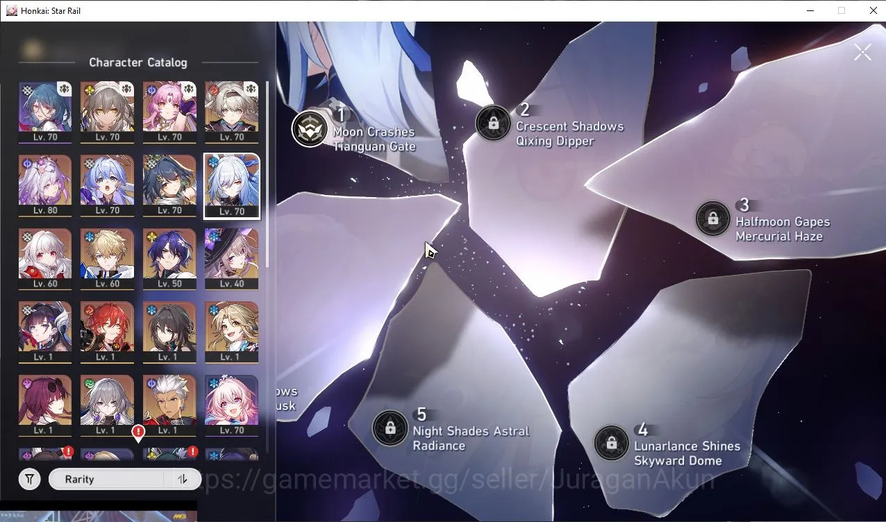 Honkai Star Rail Accounts Mid Game ASIA|TL62|9 Limited [Castorice+Sign,The 3