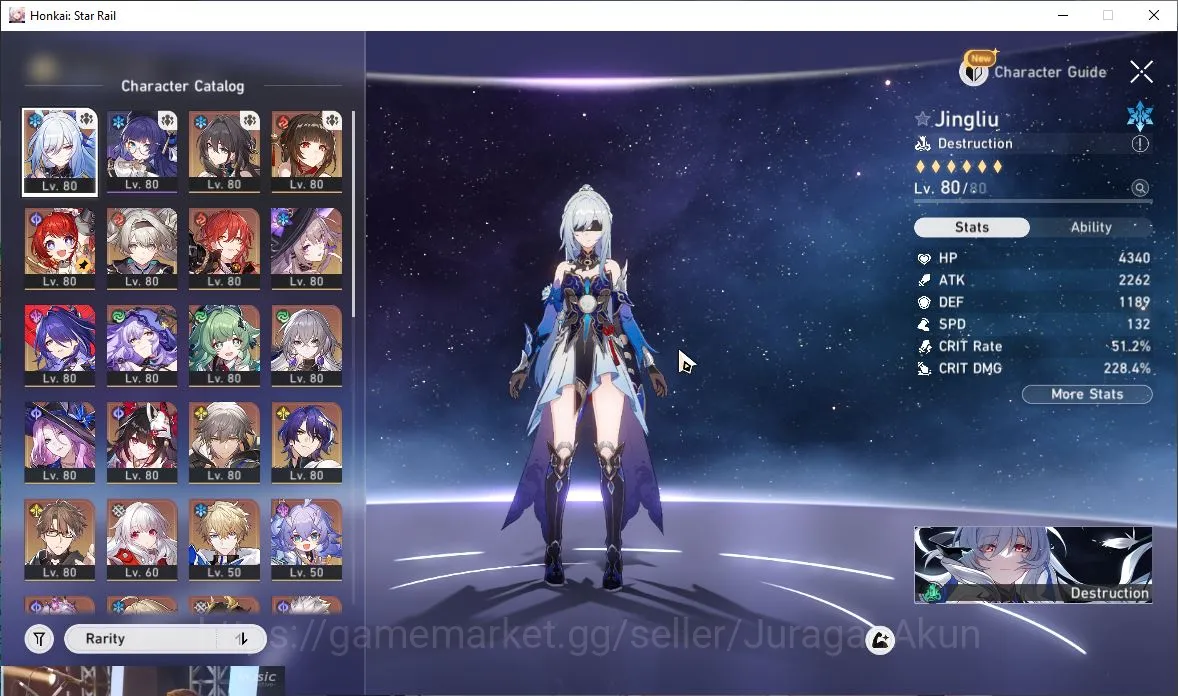 Honkai Star Rail Accounts End Game ASIA|TL70|15 Limited (Jingliu E1,The Herta,Ruan Mei E1,Lingsha,Firefly,Acheron E1)+Sign 2