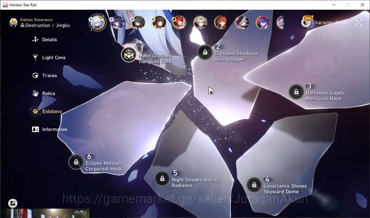 Honkai Star Rail Accounts End Game ASIA|TL70|15 Limited (Jingliu E1,The Herta,Ruan Mei E1,Lingsha,Firefly,Acheron E1)+Sign 3