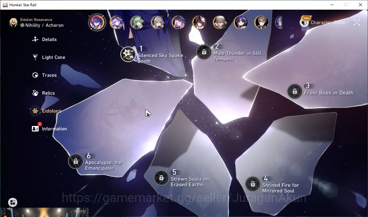 Honkai Star Rail Accounts End Game ASIA|TL70|15 Limited (Jingliu E1,The Herta,Ruan Mei E1,Lingsha,Firefly,Acheron E1)+Sign 4
