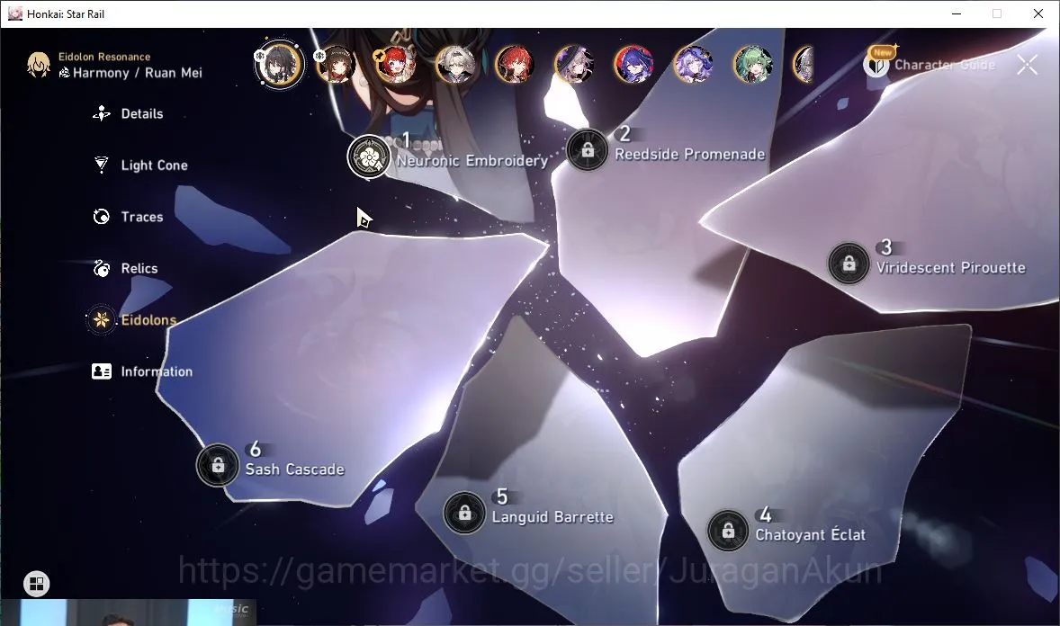Honkai Star Rail Accounts End Game ASIA|TL70|15 Limited (Jingliu E1,The Herta,Ruan Mei E1,Lingsha,Firefly,Acheron E1)+Sign 5