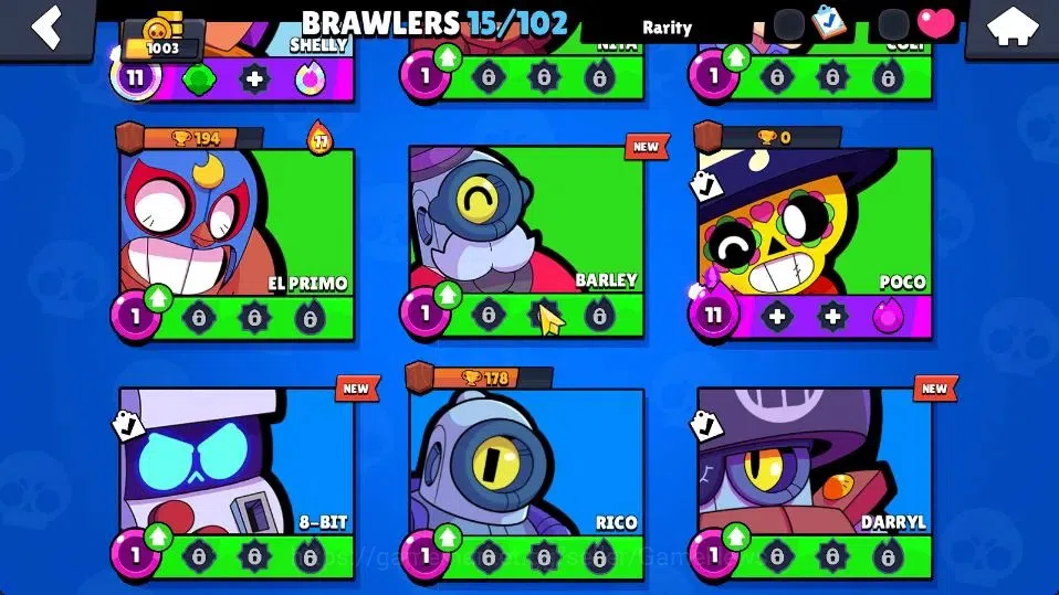 Brawl Stars Accounts 1003 Trophy|15 Brawlers 2 Max Lvl [Poco,Shelly]|11 image 7