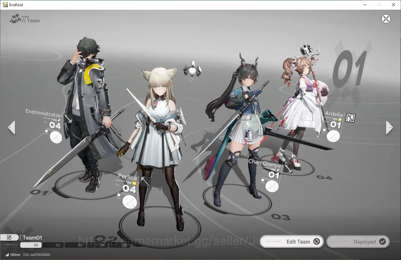 Arknights: Endfield Accounts NA/EU|Fresh Starter + Meta SSR Ardelia + 5 SR (Perlica P2, etc)|3 SR Weapon|1 HH,Skip 2