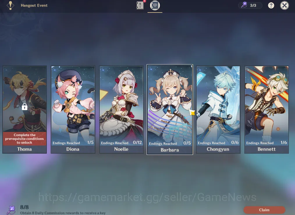 Genshin Impact Accounts ASIA|AR55|6 Limited+1(*5Weapon)|Furina,Clorinde,Ra image 13