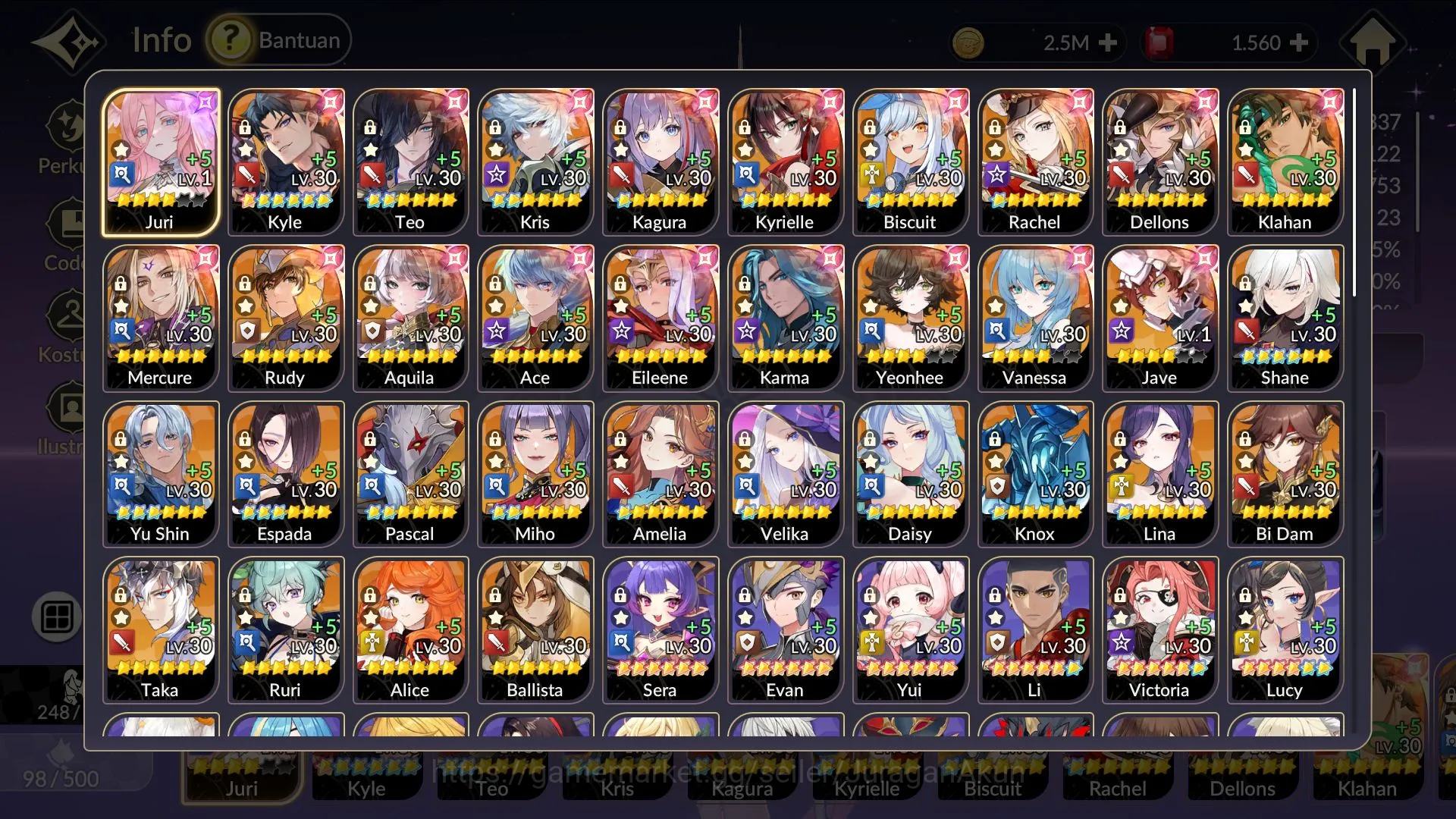 Seven Knights Re:Birth Accounts [Re:BIRTH]Global30x|1 Ex Seven Knight(Juri)34 Lege image 2