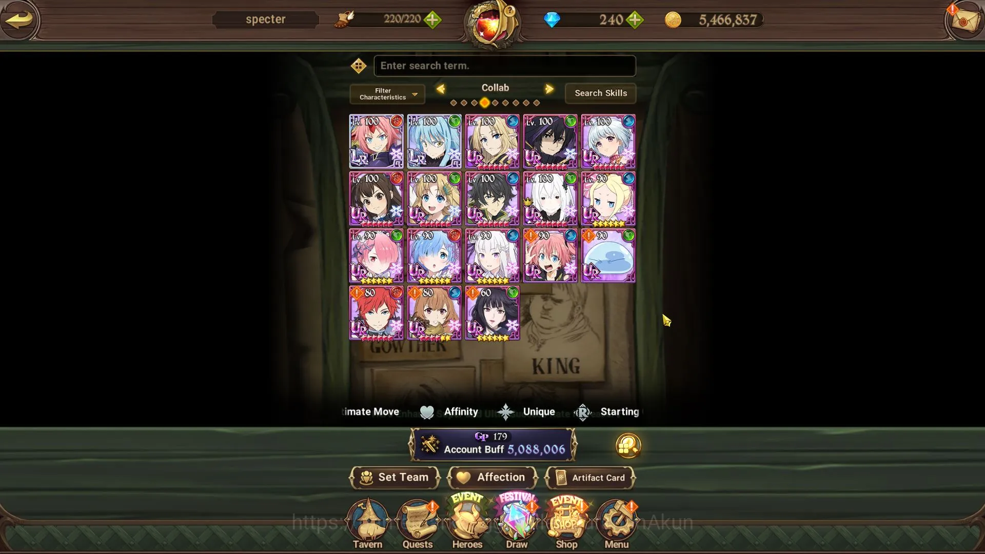 The Seven Deadly Sins: Grand Cross Accounts Endgame ASIA|5M CC|4 LR + 3 UR + Many Collab + 240 3
