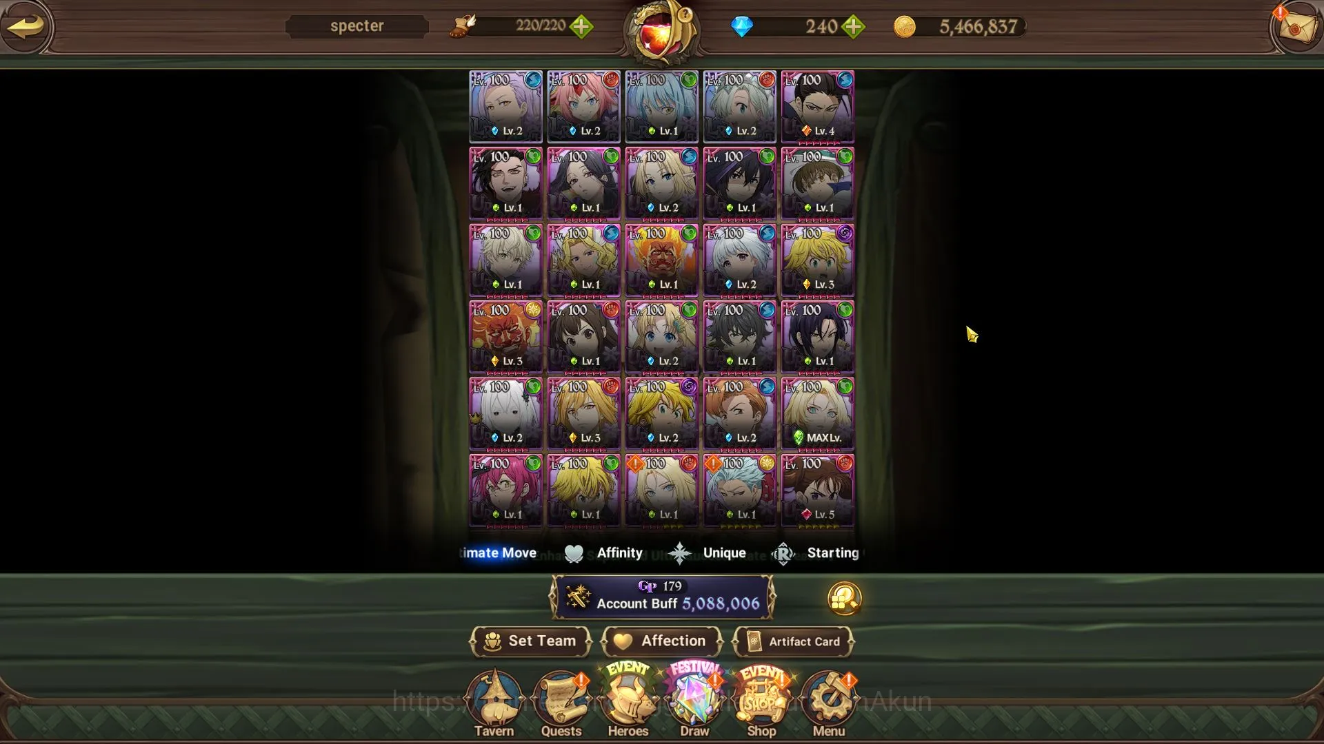 The Seven Deadly Sins: Grand Cross Accounts Endgame ASIA|5M CC|4 LR + 3 UR + Many Collab + 240 5