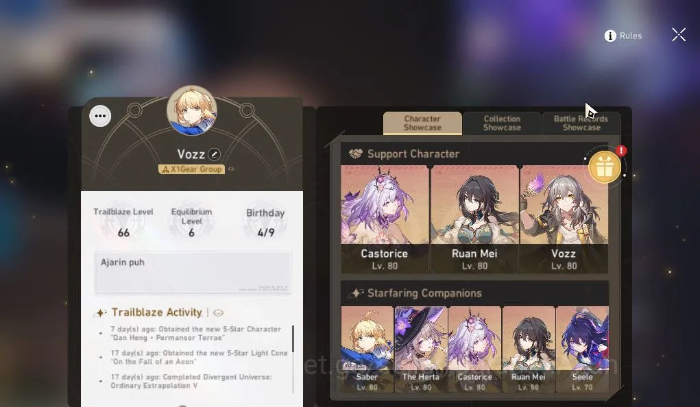 Honkai Star Rail Accounts Mid Game ASIA|TL 66|Free Genshin| 9 Limited |Castorice+Sign,Saber+Sign,Silver Wolf,The 6