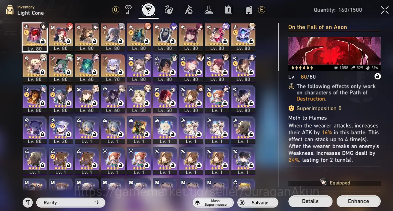 Honkai Star Rail Accounts Mid Game ASIA [TL70] 10 Limited + 5 Sign( AcheEOS1,HuoHuoE0S1,RME1S1,KafkaE0S1,AvenE0S1 &ETC)|Take 5