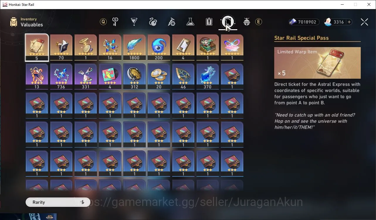 Honkai Star Rail Accounts Mid Game ASIA|TL 67|10 Limited|Anaxa+Sign,Sunday,Aglaea,Feixiao,3B,Lingsha,Etc|MC Male|3K 5