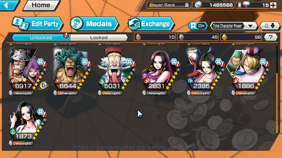 One Piece Bounty Rush Accounts Global | 2 META EX | Sakazuki, Monster Kaido | Ran image 1