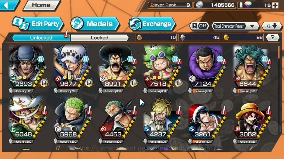 One Piece Bounty Rush Accounts Global | 2 META EX | Sakazuki, Monster Kaido | Ran image 4