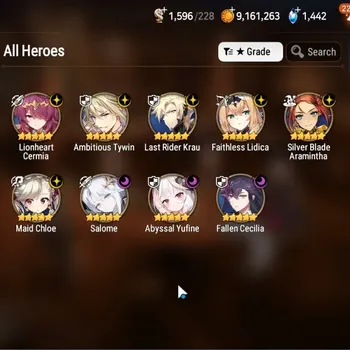 Epic Seven Accounts High-End GLOBAL Unverif|NewEra|9 ML(Salome,M Chloe,L Cermia,Etc)+Setsuka,Schniel,Tenebria,Etc|PoH+Bless