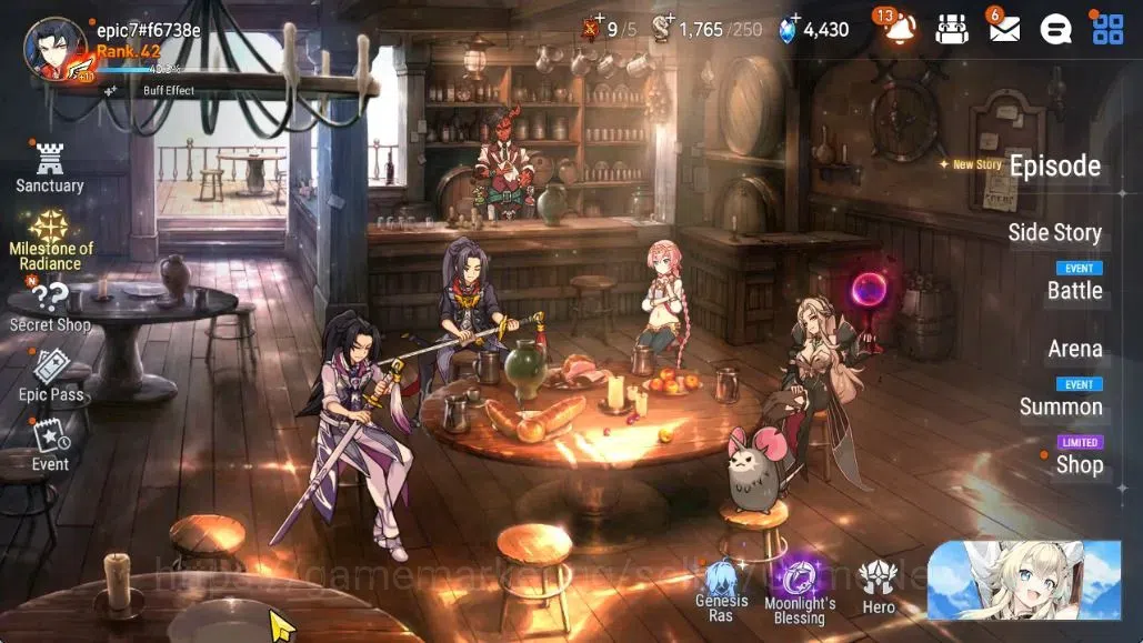 Epic Seven Accounts Limited Hero GLOBAL Unverif|New Era|5 ML(Salome,Harsetti,SP Politis,LR Krau)+Setsuka,Landy,Brieg|PoH 1