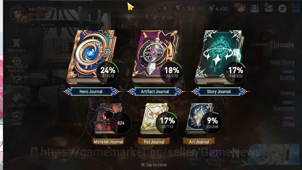 Epic Seven Accounts Limited Hero GLOBAL Unverif|New Era|5 ML(Salome,Harsetti,SP Politis,LR Krau)+Setsuka,Landy,Brieg|PoH 5