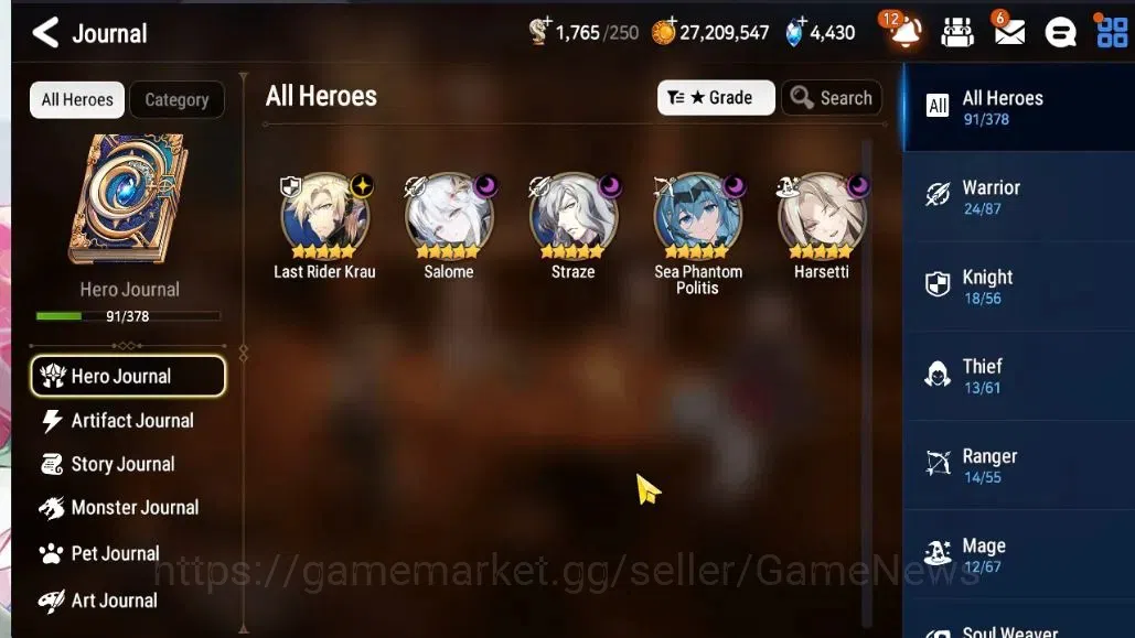Epic Seven Accounts Limited Hero GLOBAL Unverif|New Era|5 ML(Salome,Harsetti,SP Politis,LR Krau)+Setsuka,Landy,Brieg|PoH 6